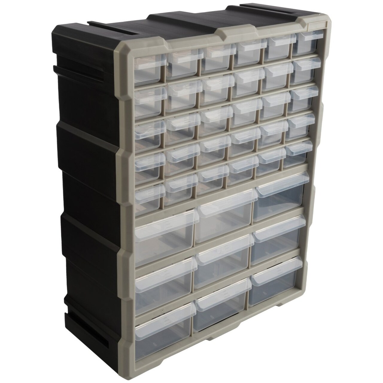 39-Drawer Plastic Small Parts Organizer Desktop Or Wall Storage Drawers Black